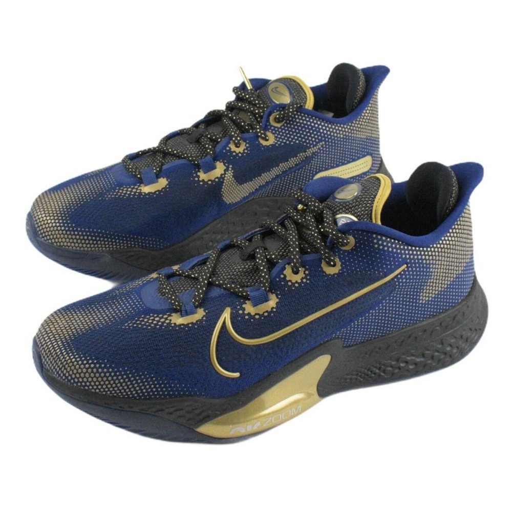 Size11- Nike Air Zoom BB NXT Blue Metallic Gold - Picture 11 of 12